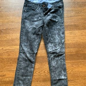 Skinny Acid Washed Black Jeans